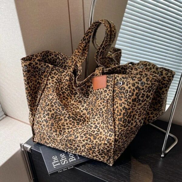 Leopard Print Canvas Tote Leopard Print Canvas Tote